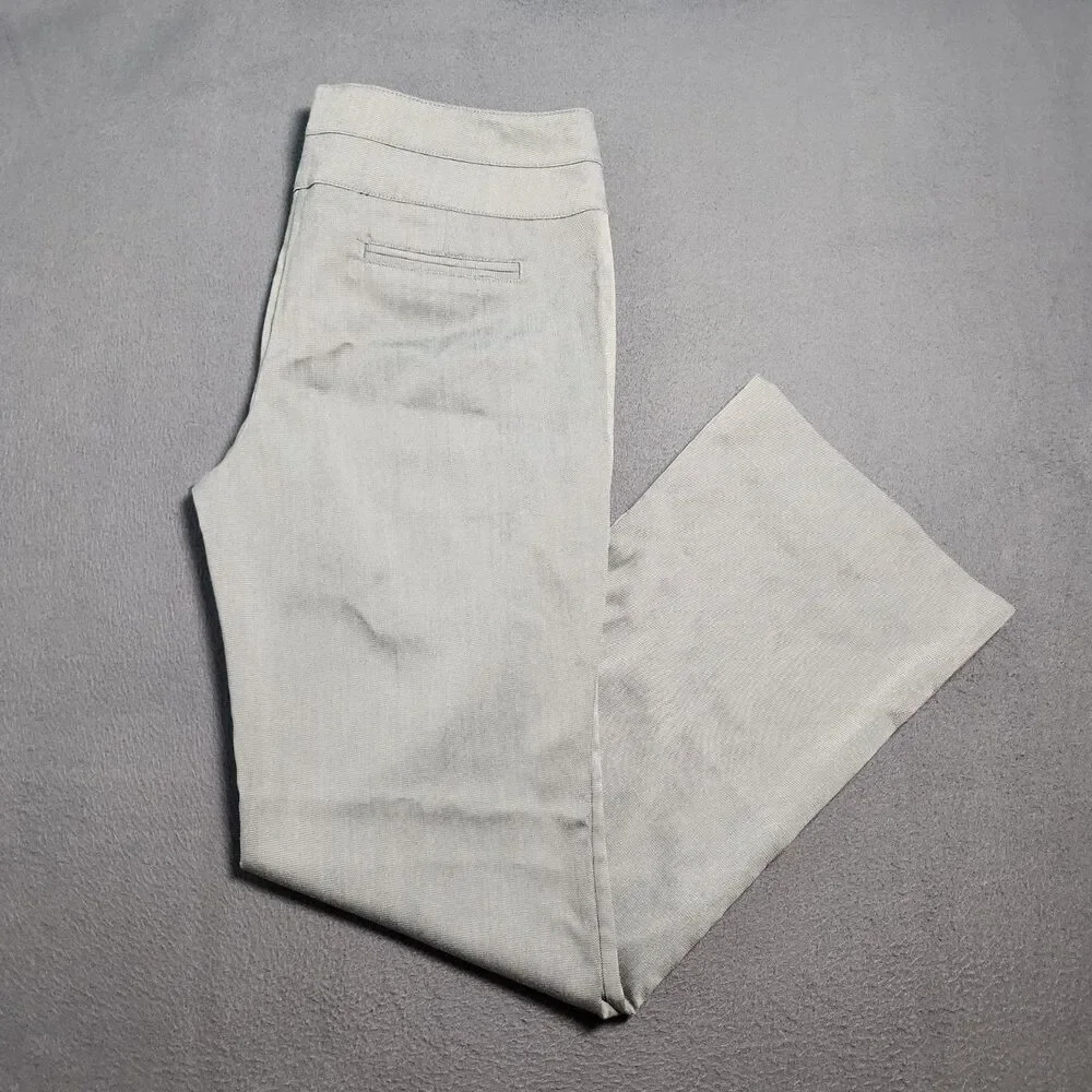 Joe B Dress Pants Women 11 Gray Mid Rise Bootcut Lightweight